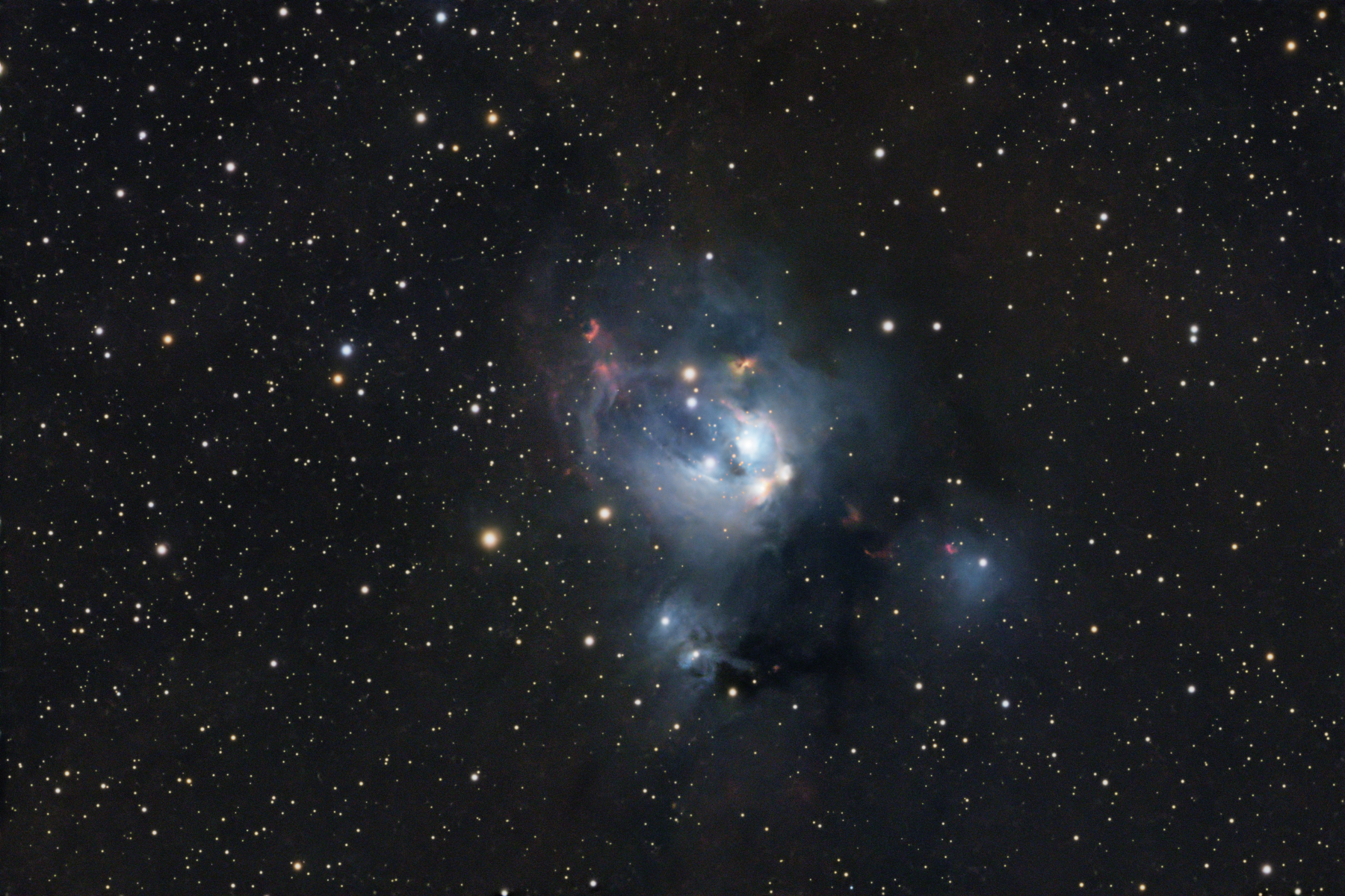 NGC 7129 in Cepheus, the Flower Bud Nebula