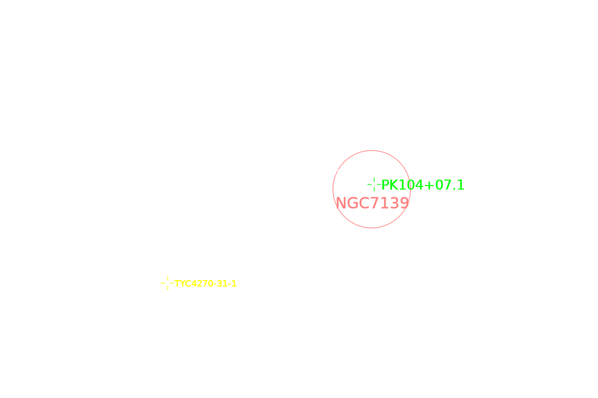 NGC 7139 in Cepheus annotated